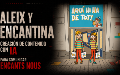 Creación de contenido con IA para comercio local: Aleix y Encantina, los personajes del Eix Comercial Encants Nous