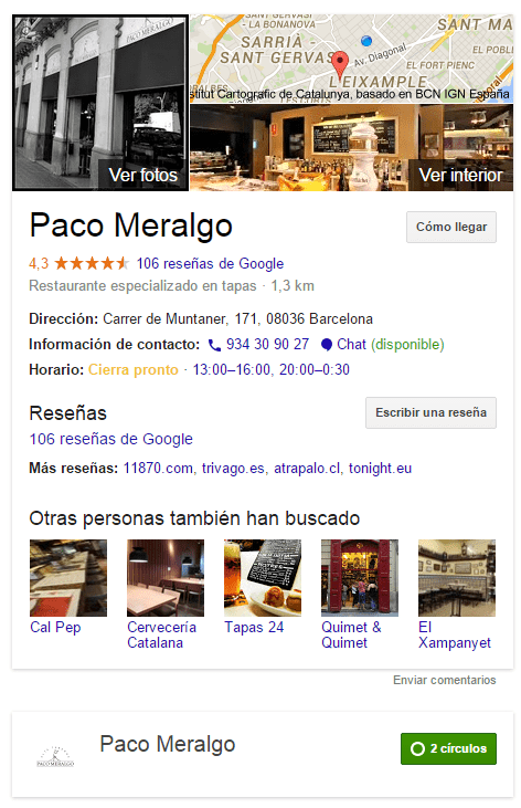 Chaats con empresas a través de Google